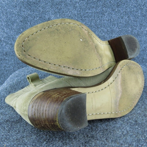 Country Road Beige Suede Western Boots Women 39 Pull On Low‎ Heel Casual - Picture 8 of 9